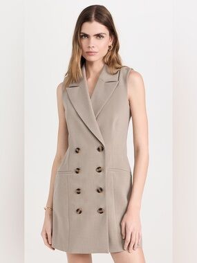 NWT Favorite Daughter Hailee Dress Double breasted in Driftwood